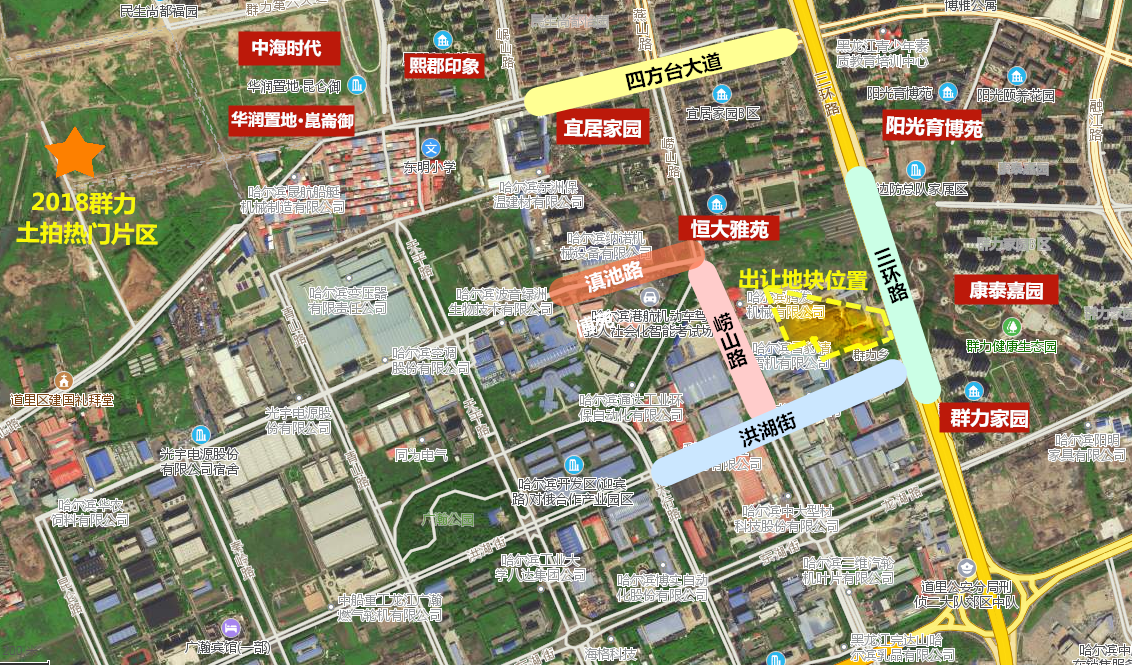 5月9日哈尔滨群力西,香坊东同时有地块出让.