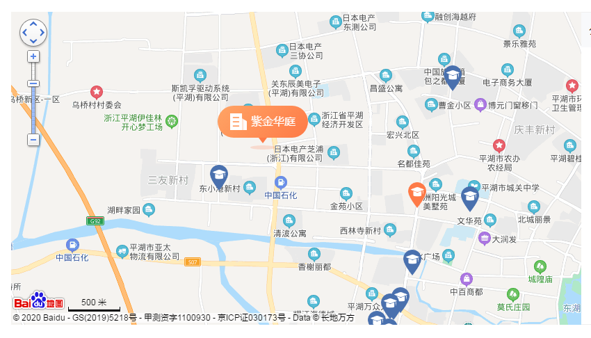 由地图上看,平湖市育新小学就在边上,平师附小也在附近,上学很方便.