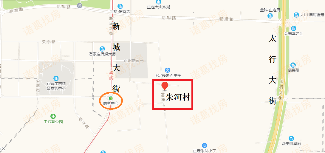 正定再建高端商务综合体朱河村征地223亩拟建住宅和商务金融
