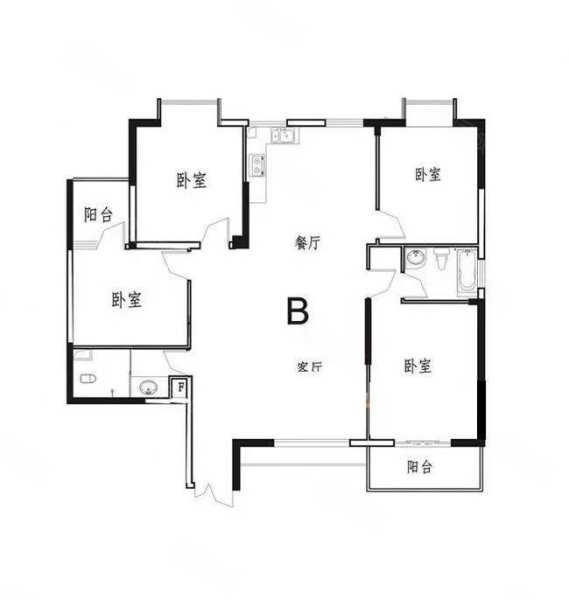 凤翔小区3楼108平40万加车库3室1厅1卫