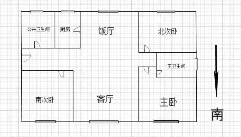 江源小区三室两厅一卫证件齐全可领包入住，三面朝阳