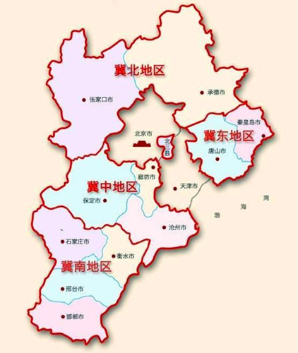 展开地图发现,燕郊所在的河北北三县,地理位置很尴尬