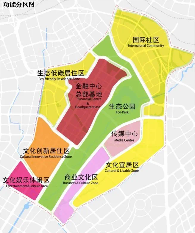 居住区功能分区图图片