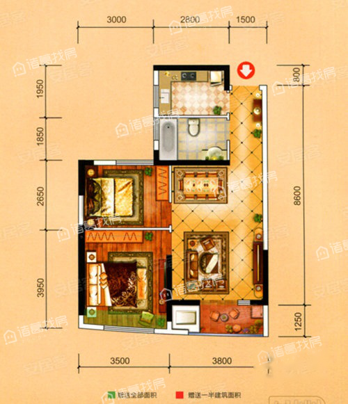 楚天都市雅园80.58㎡2室2厅1卫约161万元/套起-武汉诸葛找房网