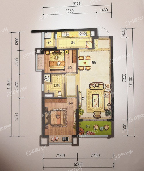 优筑天府城78.51㎡2室2厅1卫约47万元/套起-成都诸葛找房网