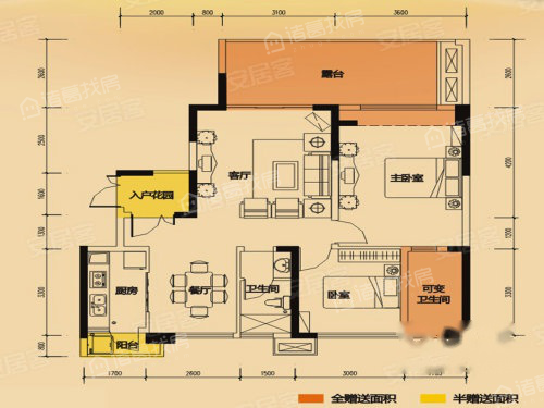 光明城市88.27㎡2室2厅1卫约71万元/套起-成都诸葛找房网