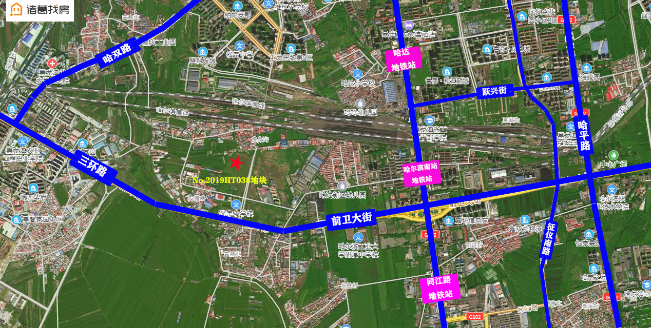 2019ht038地块位于南岗区哈西大街延长线西侧,用地性质为二类居住用地