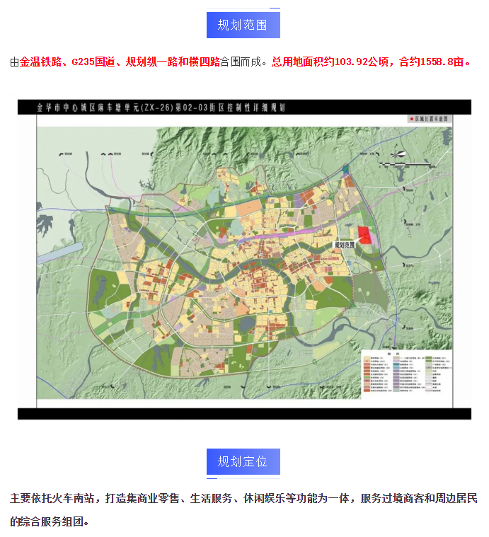 金华江北老城区规划图片