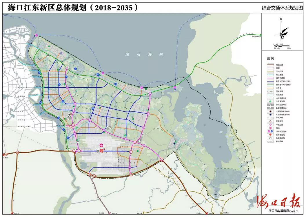 海口江东新区,并规划江东新区起步区作为江东新区建设的先行开发地区
