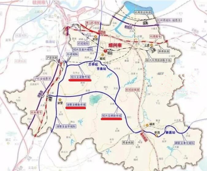 紹興市域鐵路向諸暨嵊州新昌進發