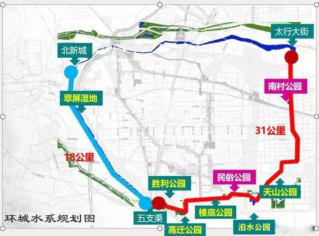 枣庄环城绿道路线图图片