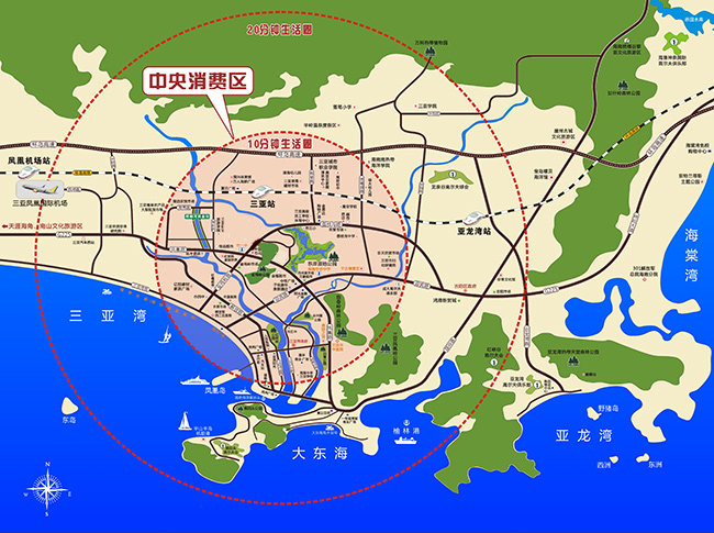 三亚中央商务区范围图片