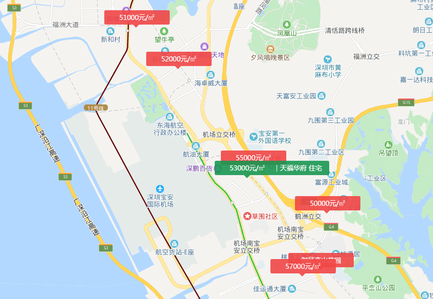 土拍深圳宝安航城街道成交一宗区域交通用地