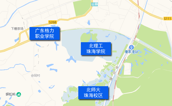 拟用地红线图▲用地位置示意图▲公告显示,"广东格力职业学院"用地