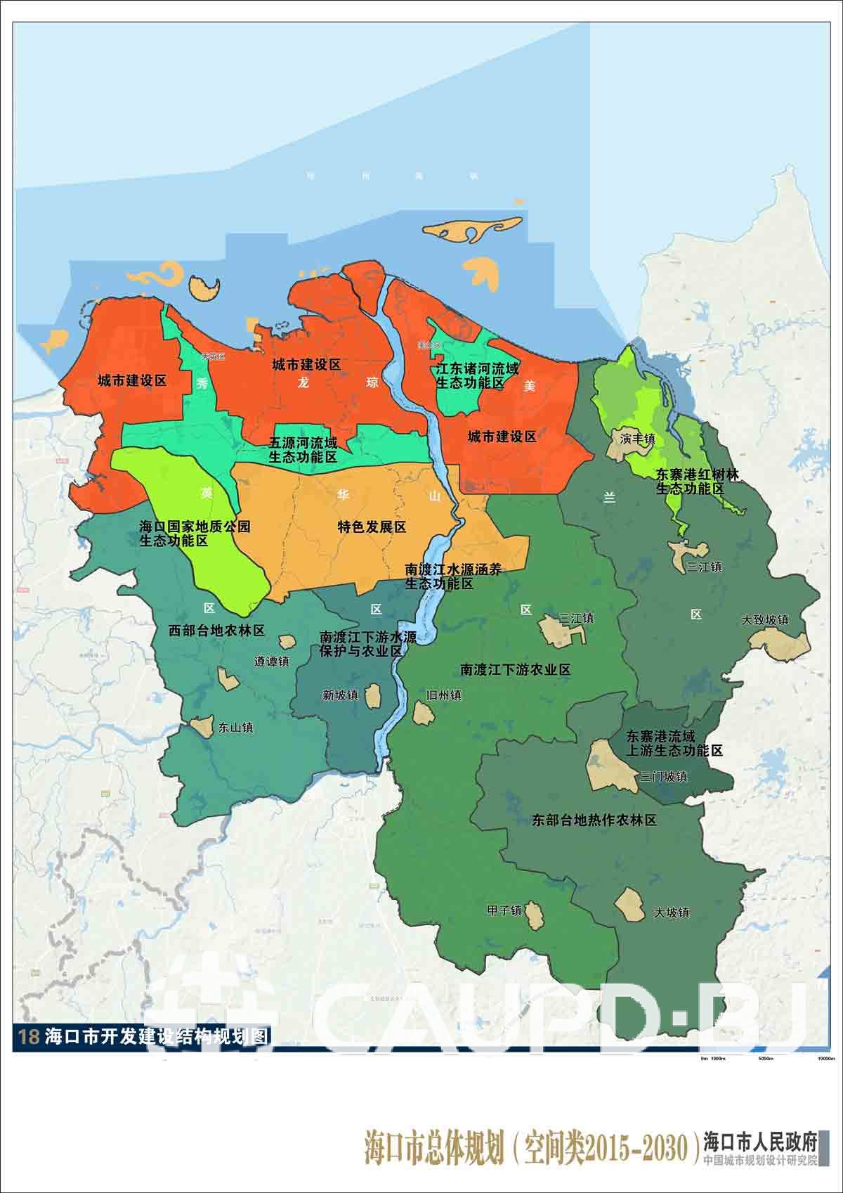 海口市域城镇空间结构图2019年《海口市新海港临港生态新城综合规划