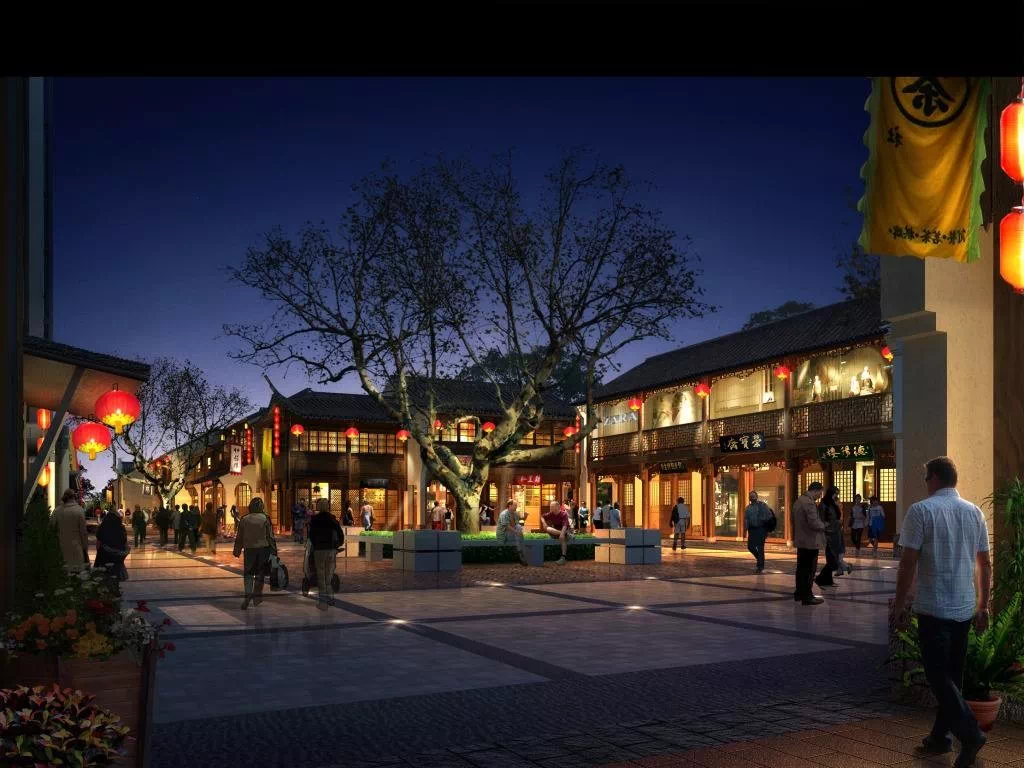 繁华与向往的生活在蓝城云梦桃源小镇商业街不期而遇