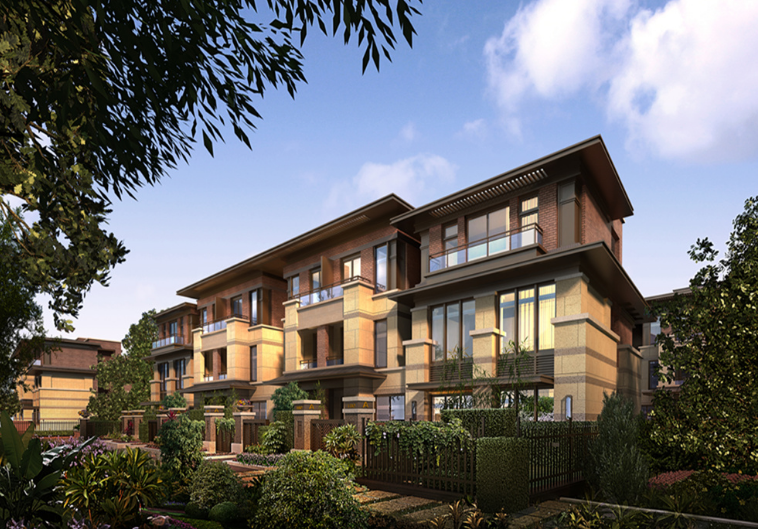 总价218万起买别墅湖畔樾山领24套联排别墅