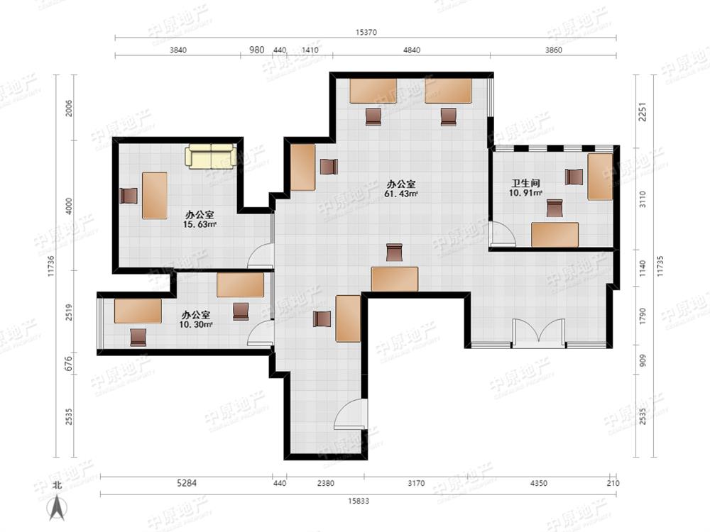 江苏大厦租房_整租江苏大厦精装修2室1厅16380元/月租房信息-莲花租房