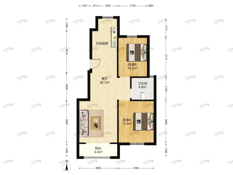 东城名郡成交记录(2) 成交价 单价 面积 户型 成交时间 成交渠道 数据