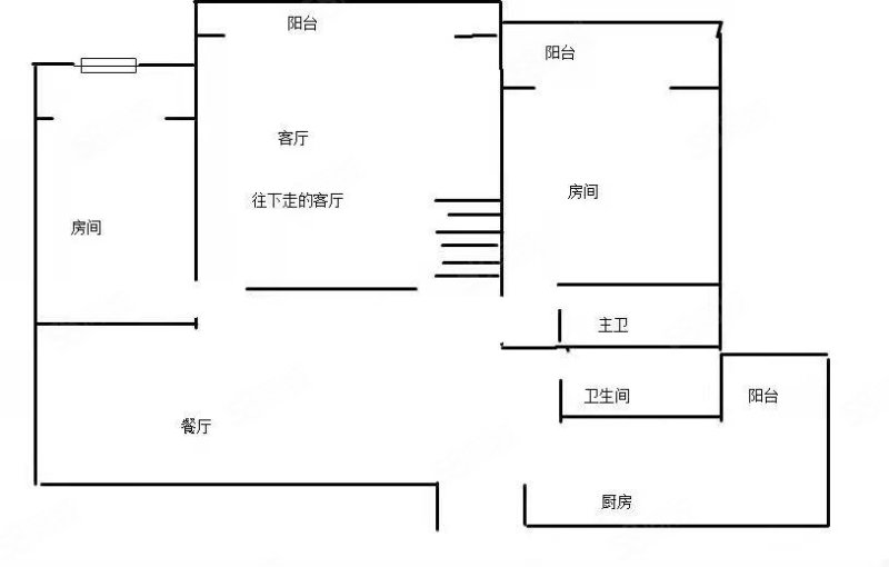 可全景VR看房 （名仕美庐）大4房 南北 带车位毛坯75万