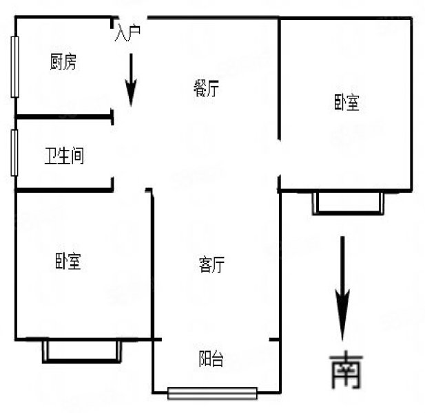 刚需必看！中间楼层  **三室  实心出售