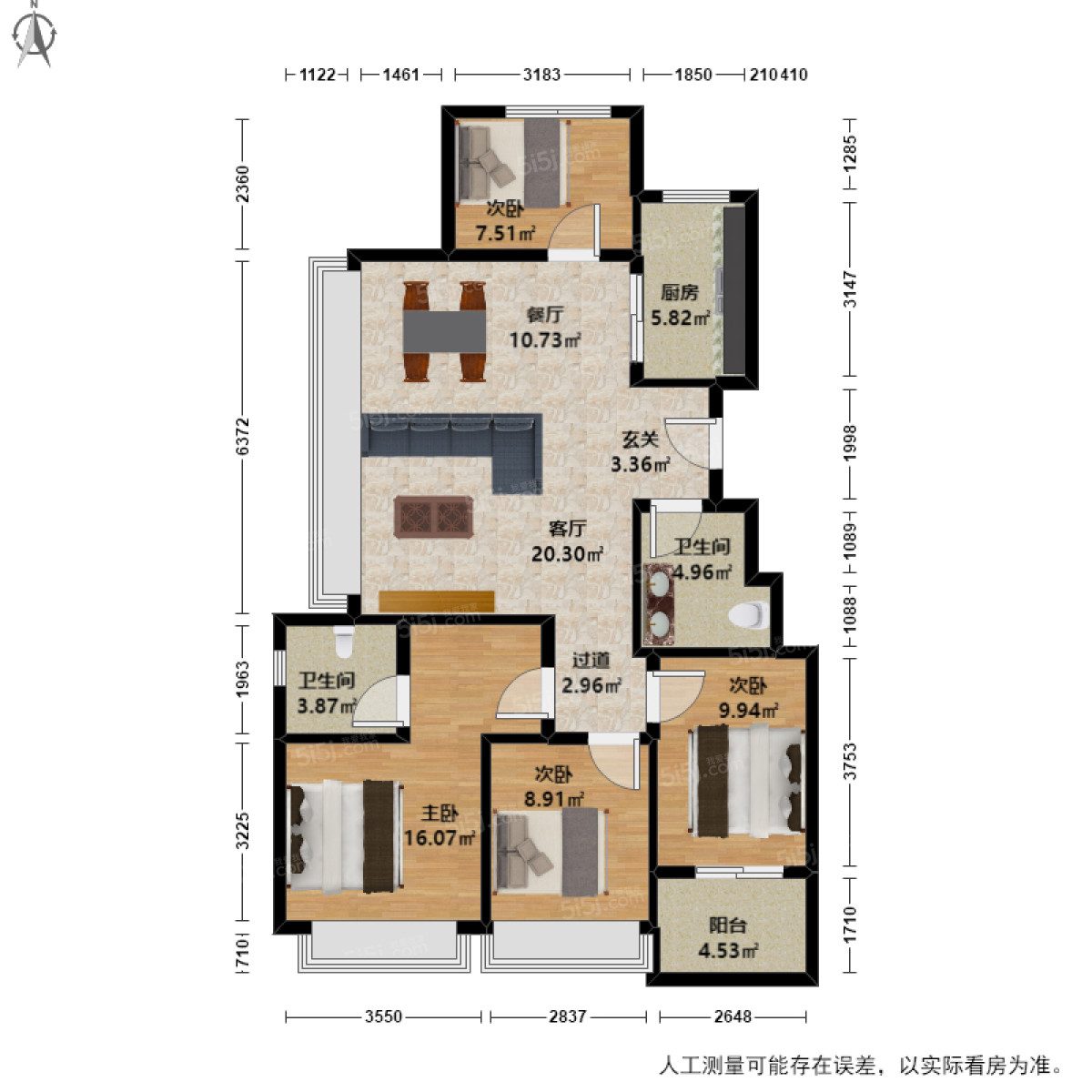 柯桥彩虹府129户型图图片