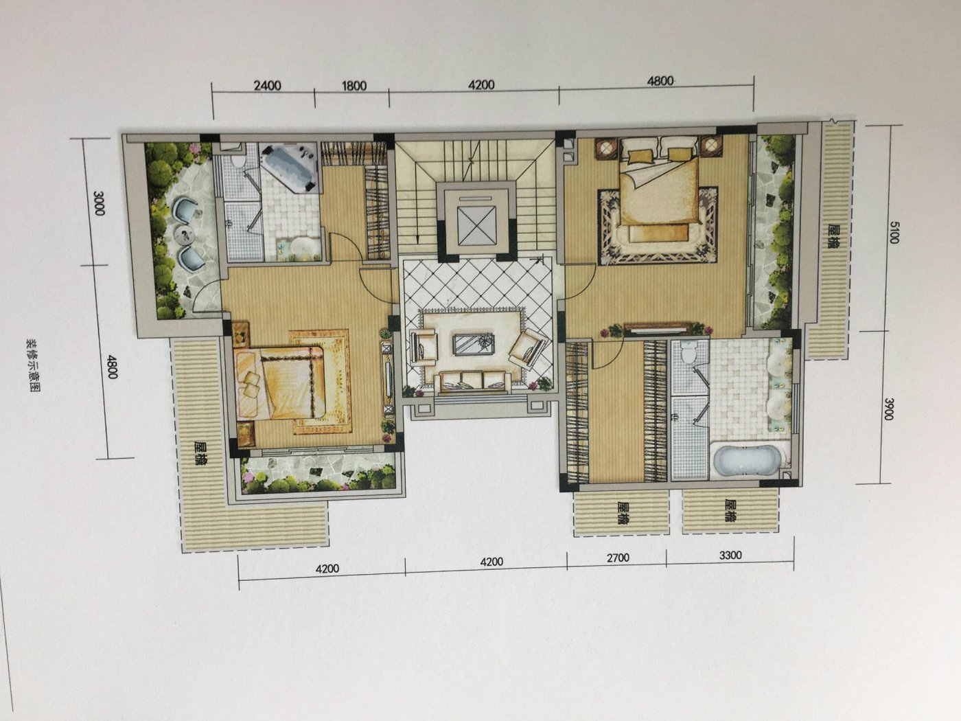 石马河 万科江上明月六房680万